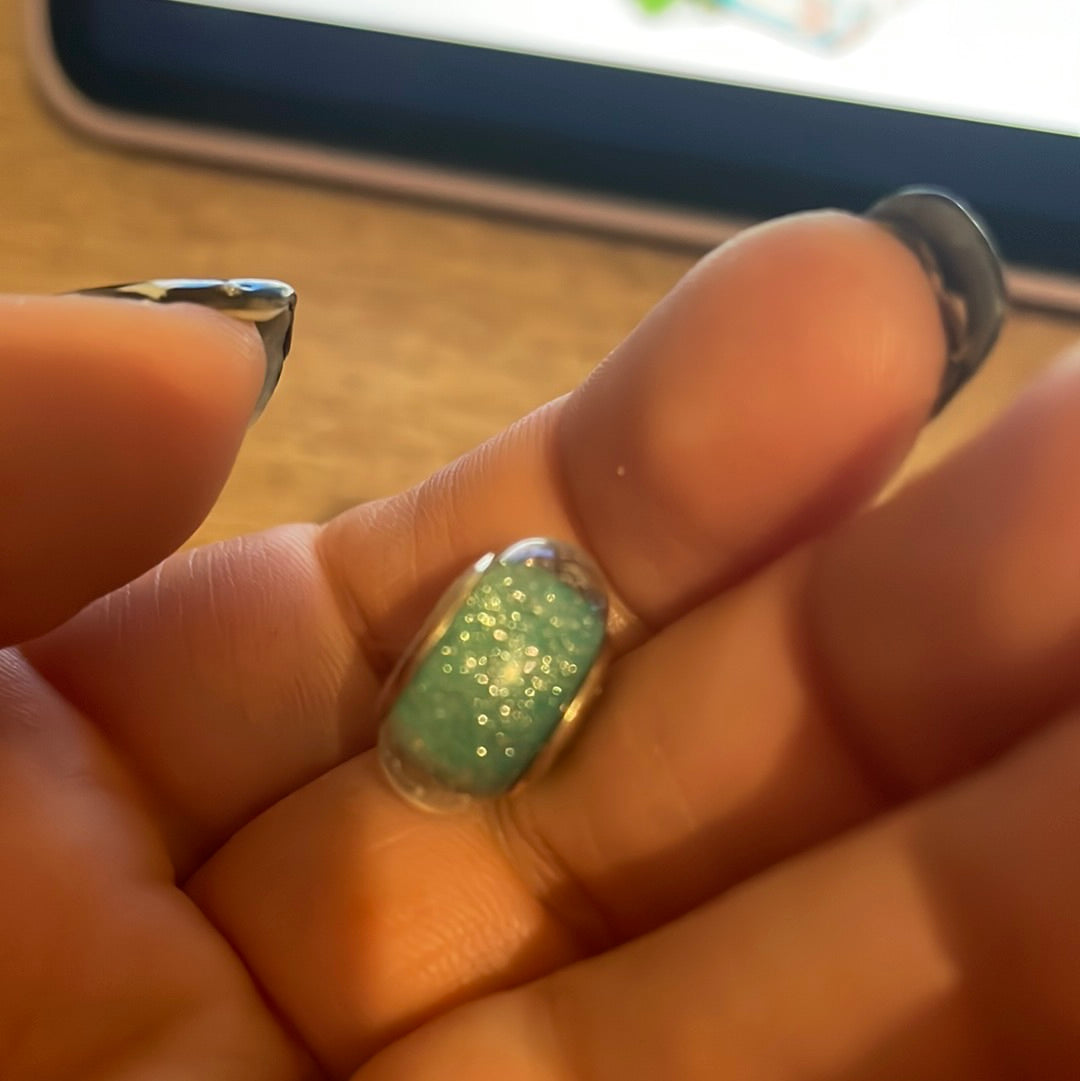 Unbranded Disney Princess Murano In Teal Blue With Sparkle Lovely Charm
