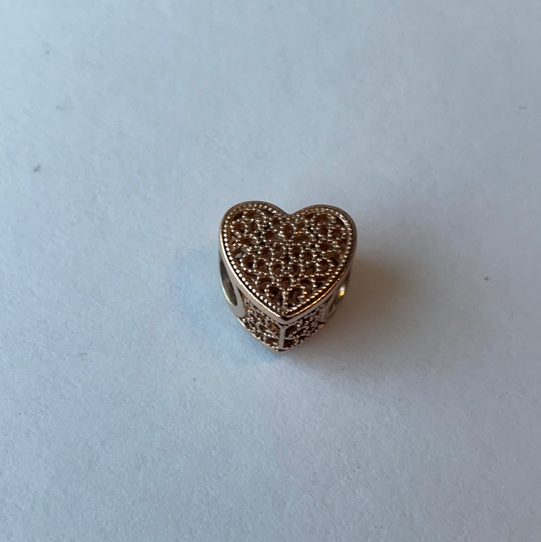Genuine Pandora Rose Gold Intricate Openwork Lace Heart