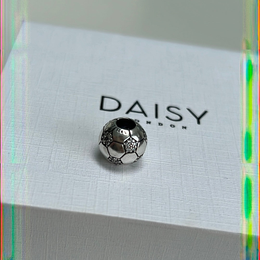 Genuine Pandora Pave Football Charm New Style