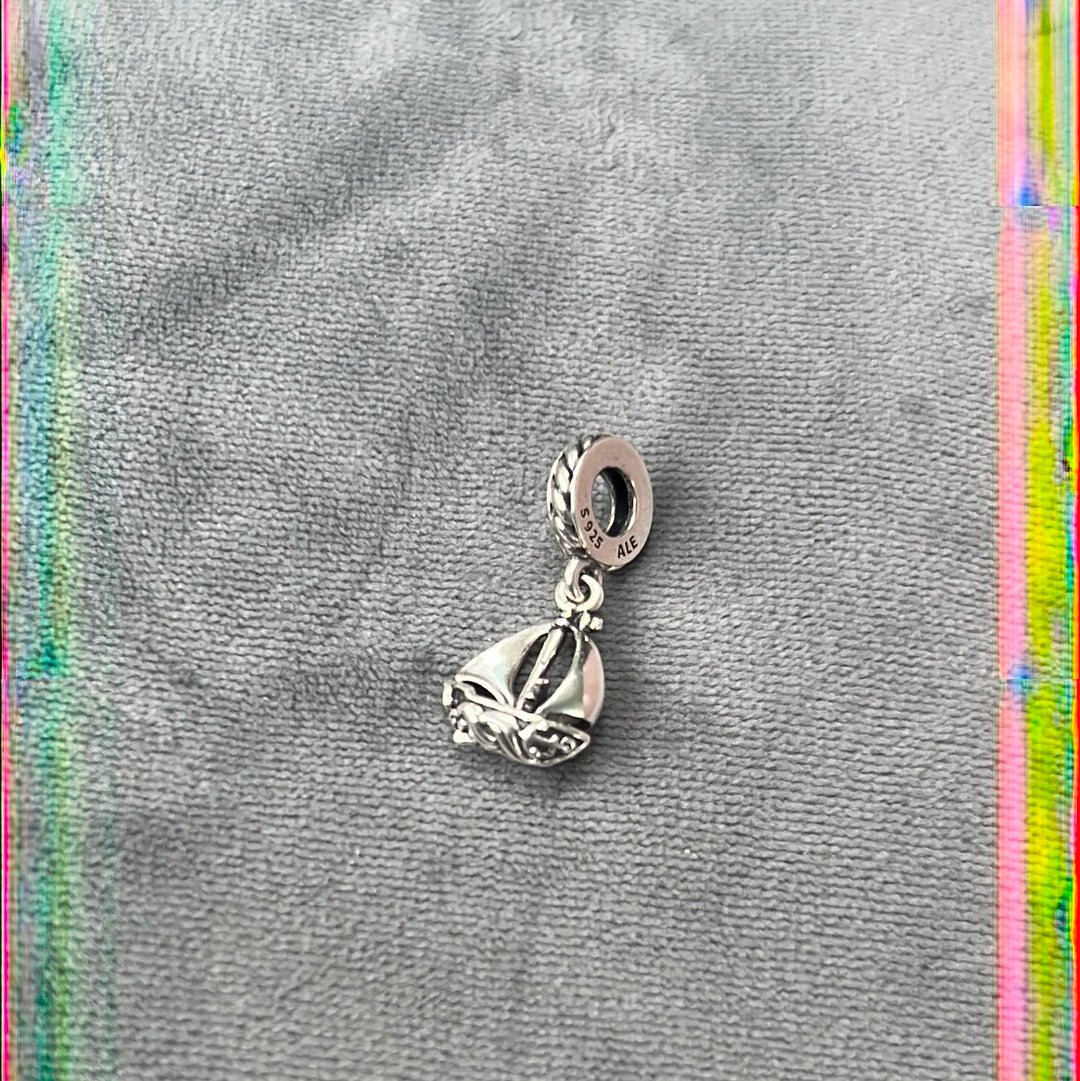 Genuine Pandora New Style Ship Boat Sail Dangle Charm