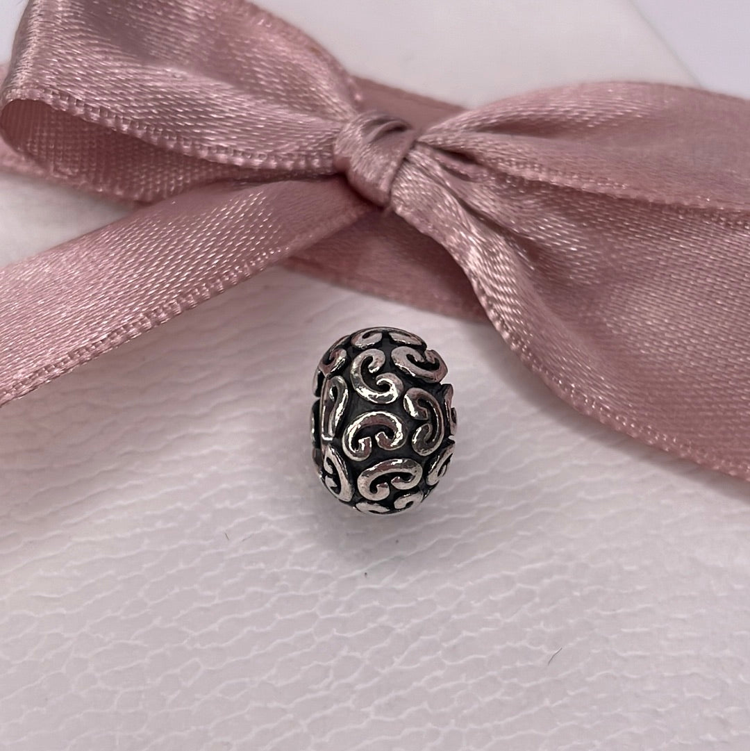 Genuine Pandora Swirl C Charm Retired