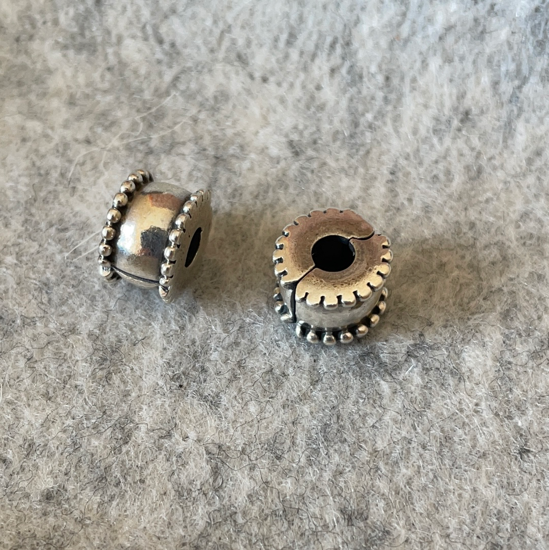Genuine Pandora Beaded Plain Clips
