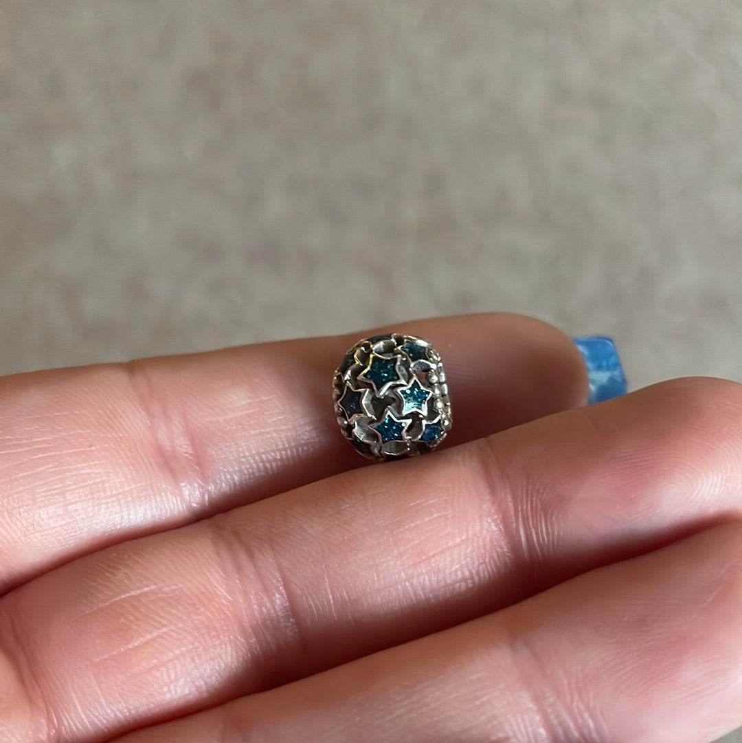 Copy of Pandora Illuminating Stars Sky Two Tone Gold Star Charm Openwork
