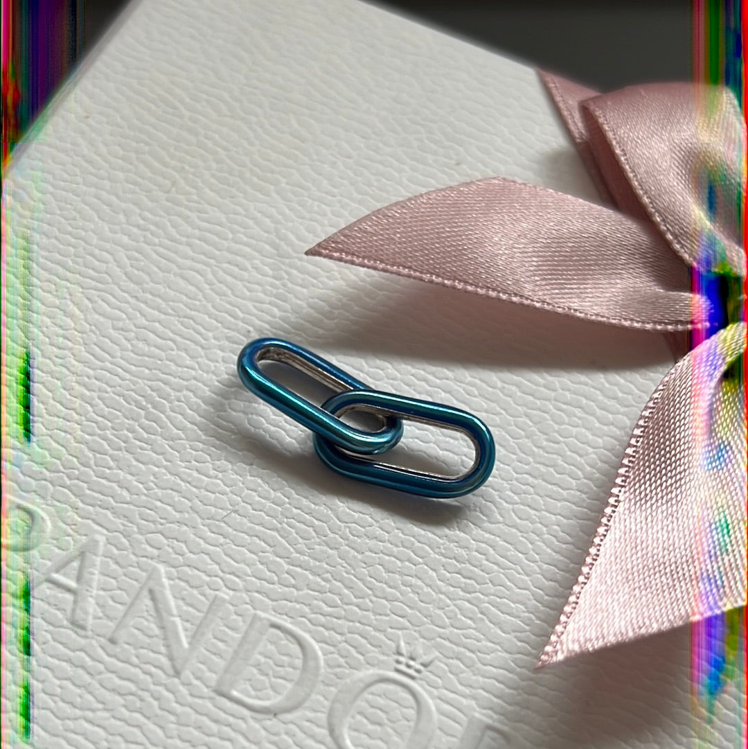 Genuine Pandora Me Essence Enamel Blue Chain Link