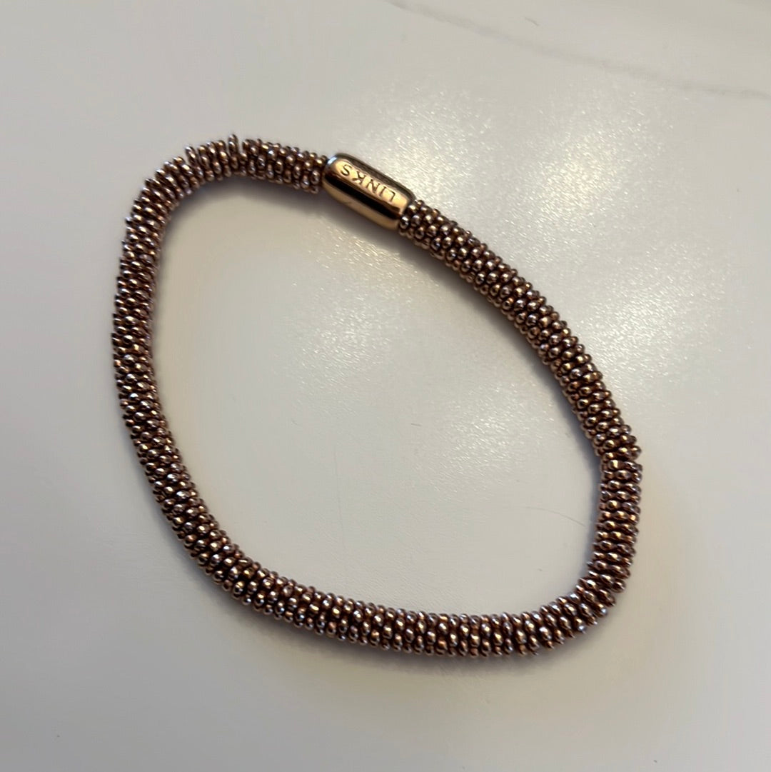 Genuine Links of London Rose Gold Effervescent Star Bracelet 18cm BN