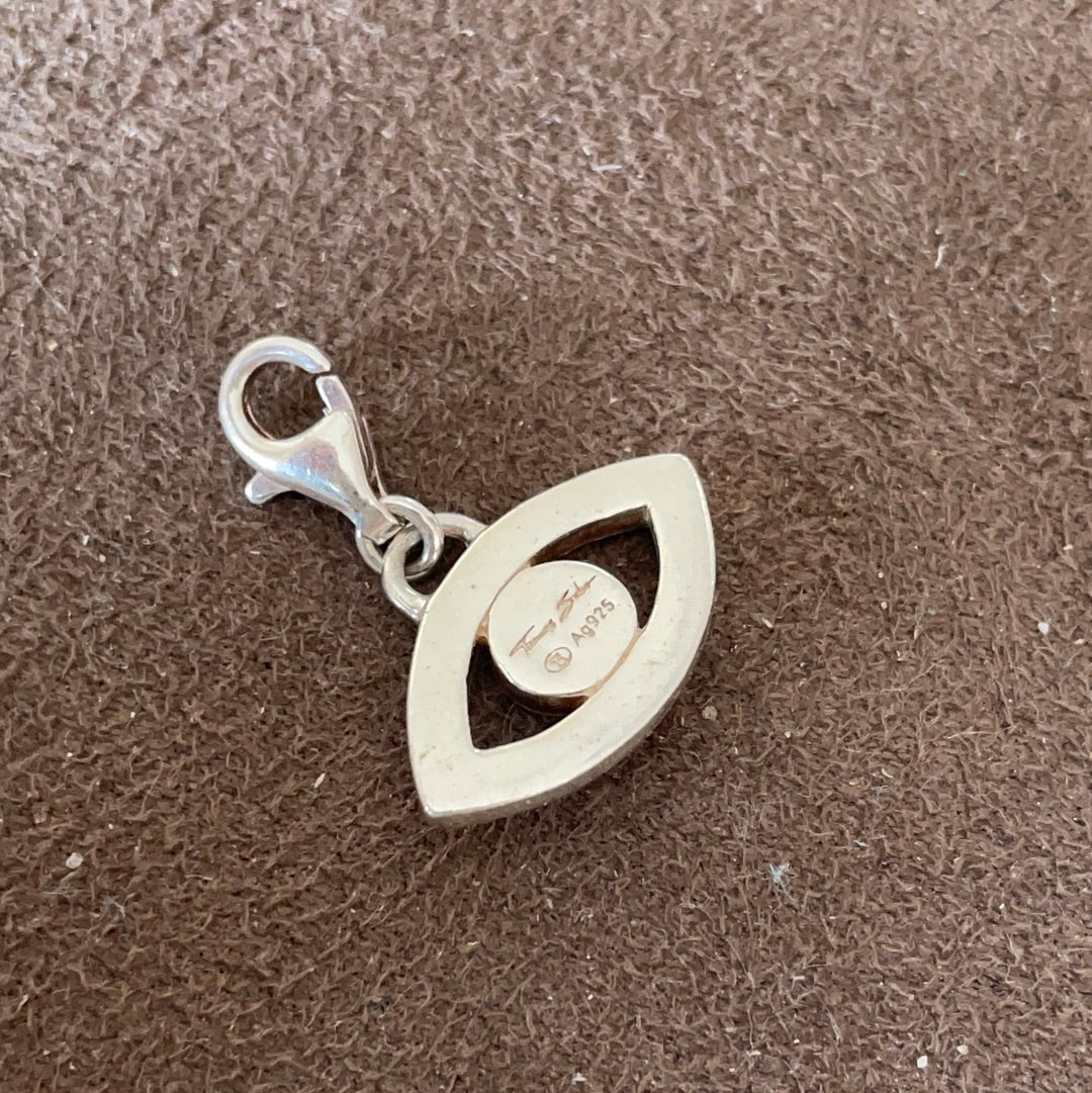 Genuine Thomas Sabo Turkish Protective Lucky Eye With Pave Dangle Clip Charm