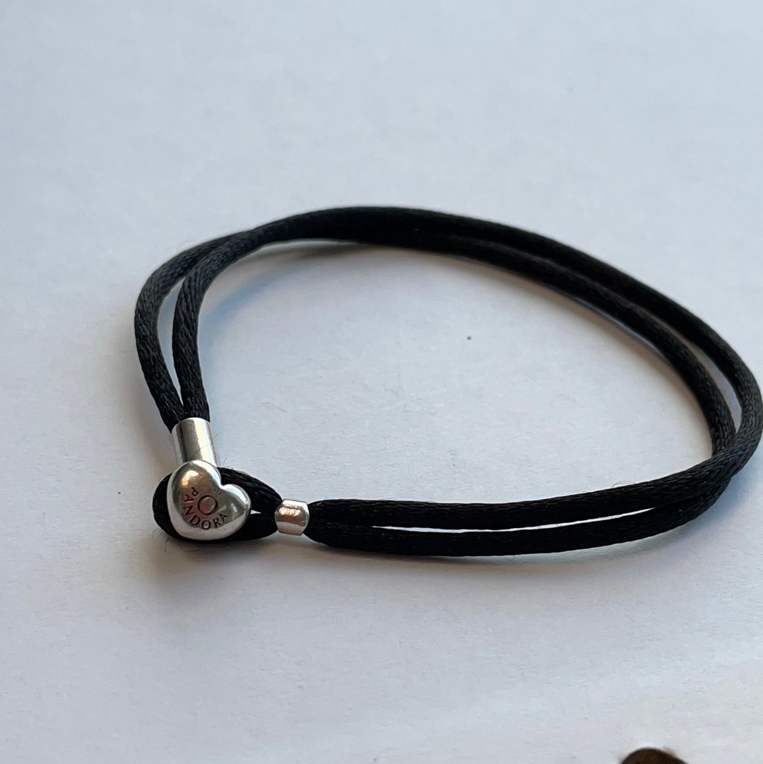 Genuine Pandora BLACK String Bracelet 20cm
