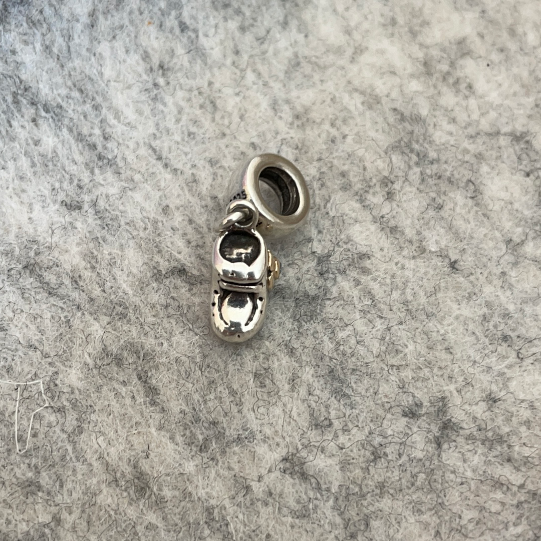 Genuine Pandora Baby Bootie boot Shoe Two Tone Dangle Charm CHOICE