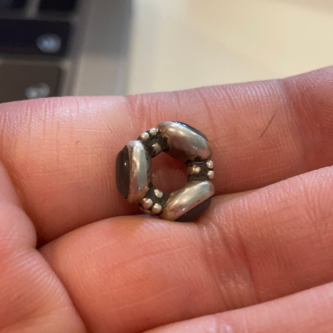 Genuine Pandora Pale Grey Moonstone Spacer RARE HTF