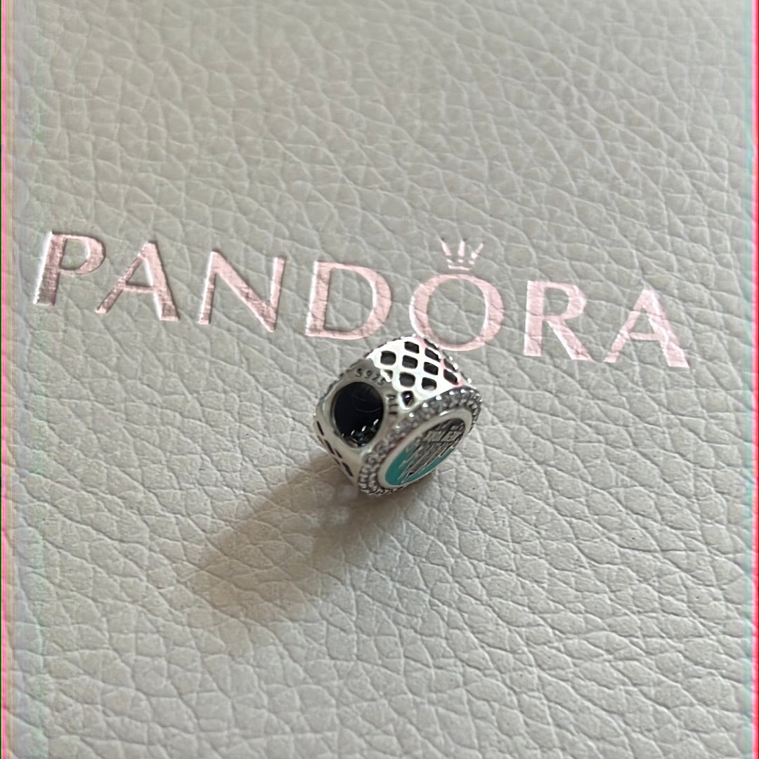 Genuine Pandora New York Charm Travel Enamel Pave Exclusive RARE Holiday