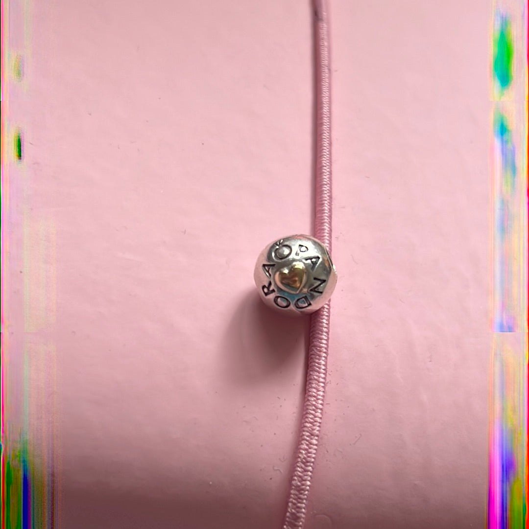 Genuine Pandora Two Tone Heart Logo Clip