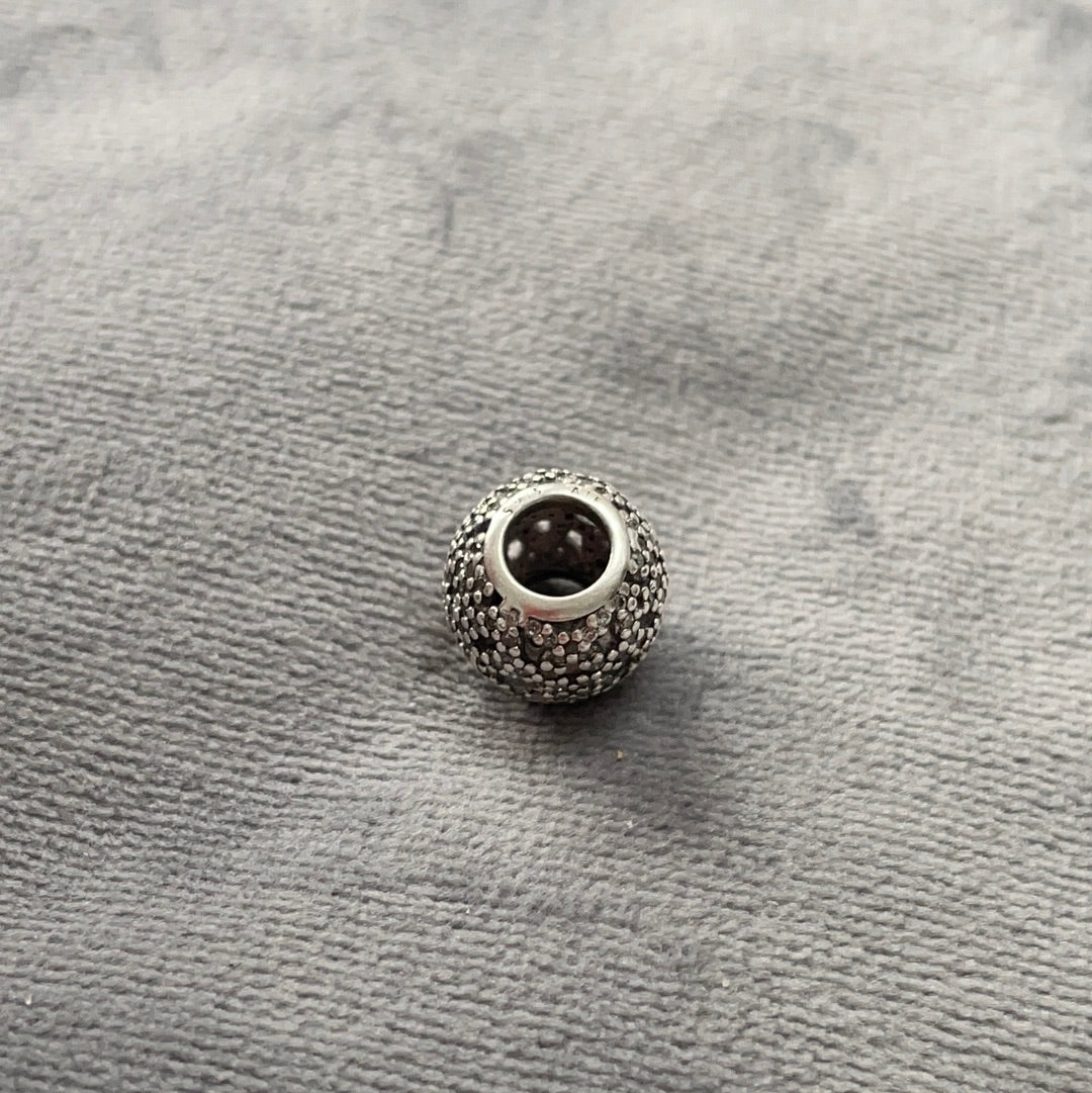 Genuine Pandora Pave Clear Stone Open Work Oriental Charm