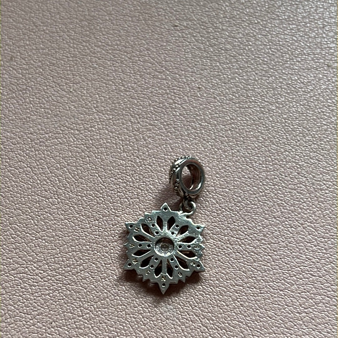 Genuine Chamilia Snowflake Pave Dangle Charm