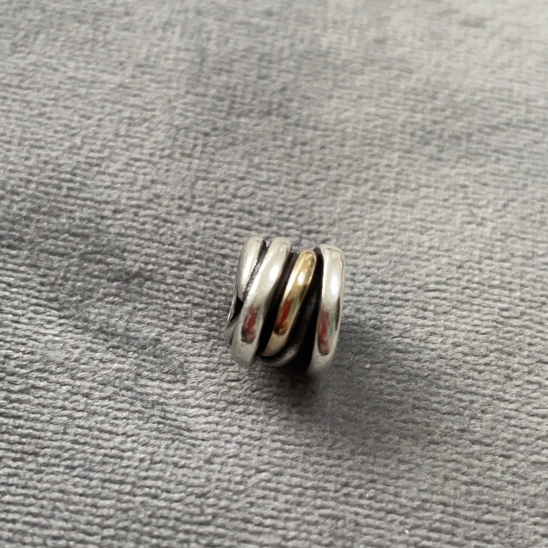 Genuine Pandora Two Tone Rope Line Charm