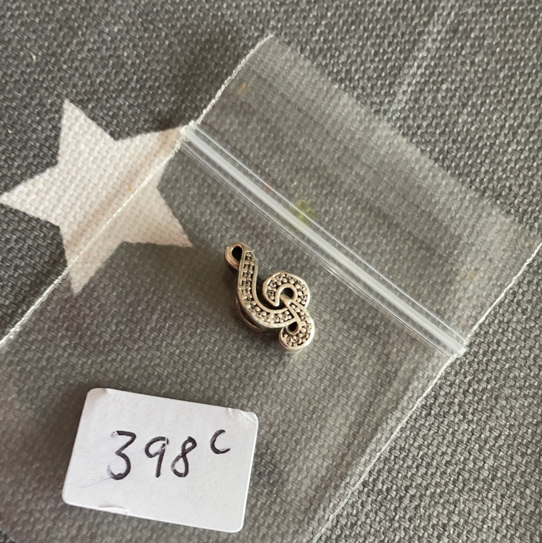 Genuine Pandora Musical Pave Note Music Lover Treble Clef Charm