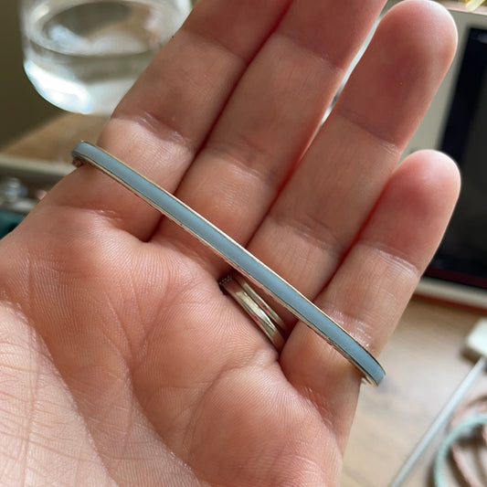 Genuine Pandora Radiant Hearts Bangle Baby Blue Bangle Size 2