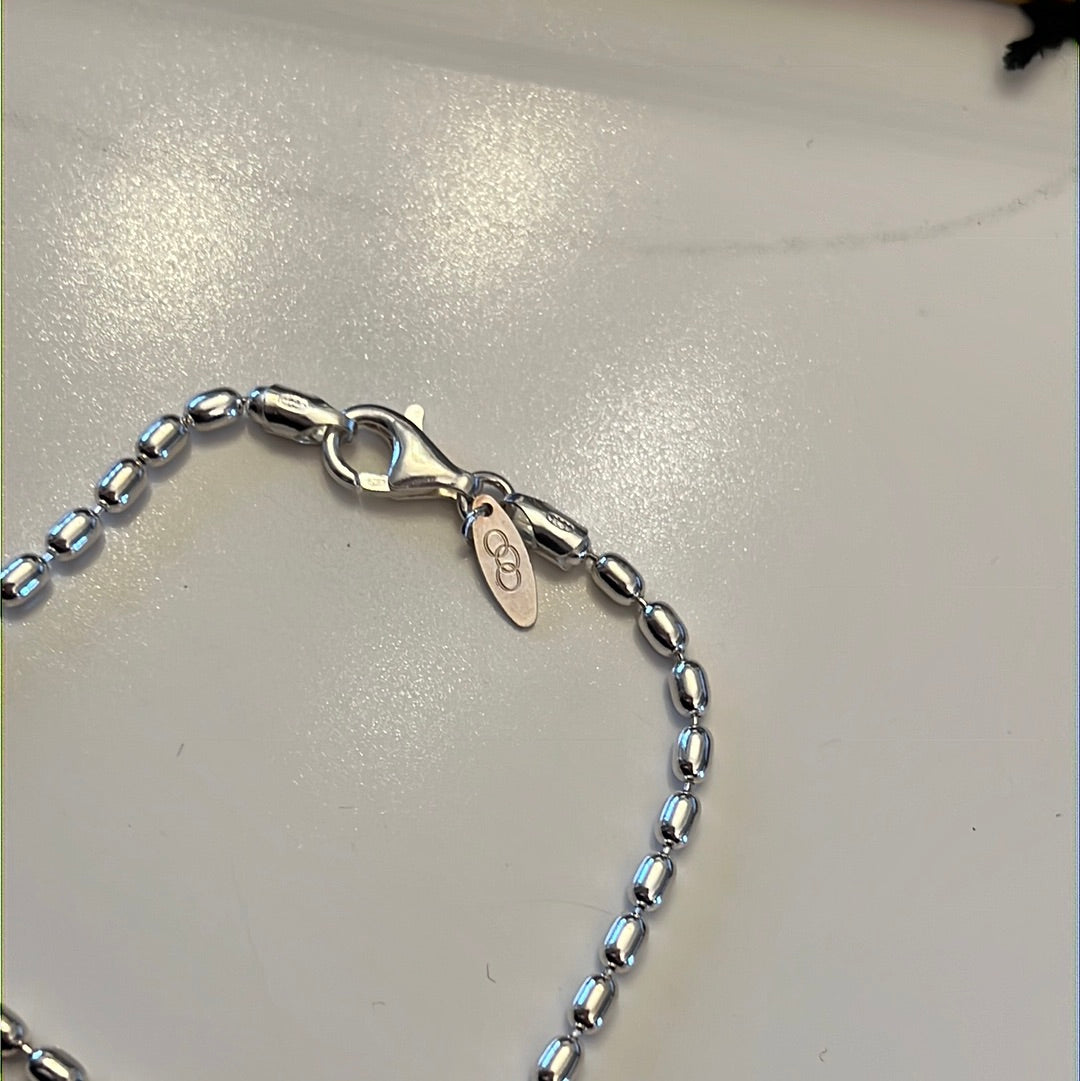 Genuine Links of London Rice Chain Bracelet 19cm BN