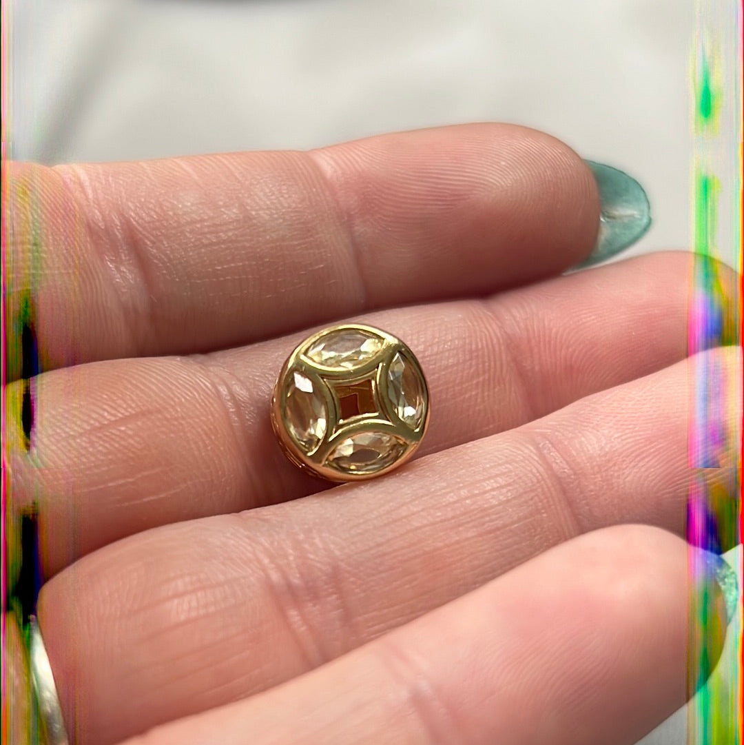 Genuine Pandora Shine Gold Fortune Cookie CZCharm