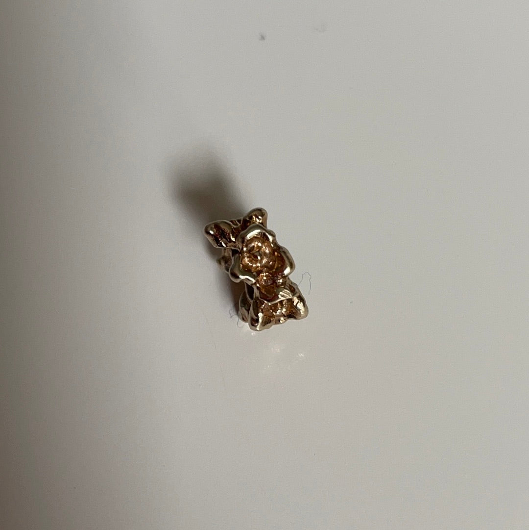 Genuine Pandora Solid 14ct Gold Ring of Roses Spacer Charm HTF