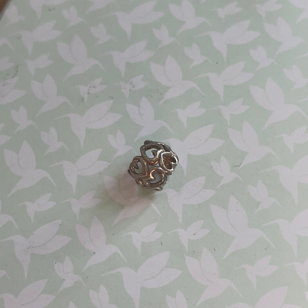 Genuine Chamilia Openwork Heart Spacer