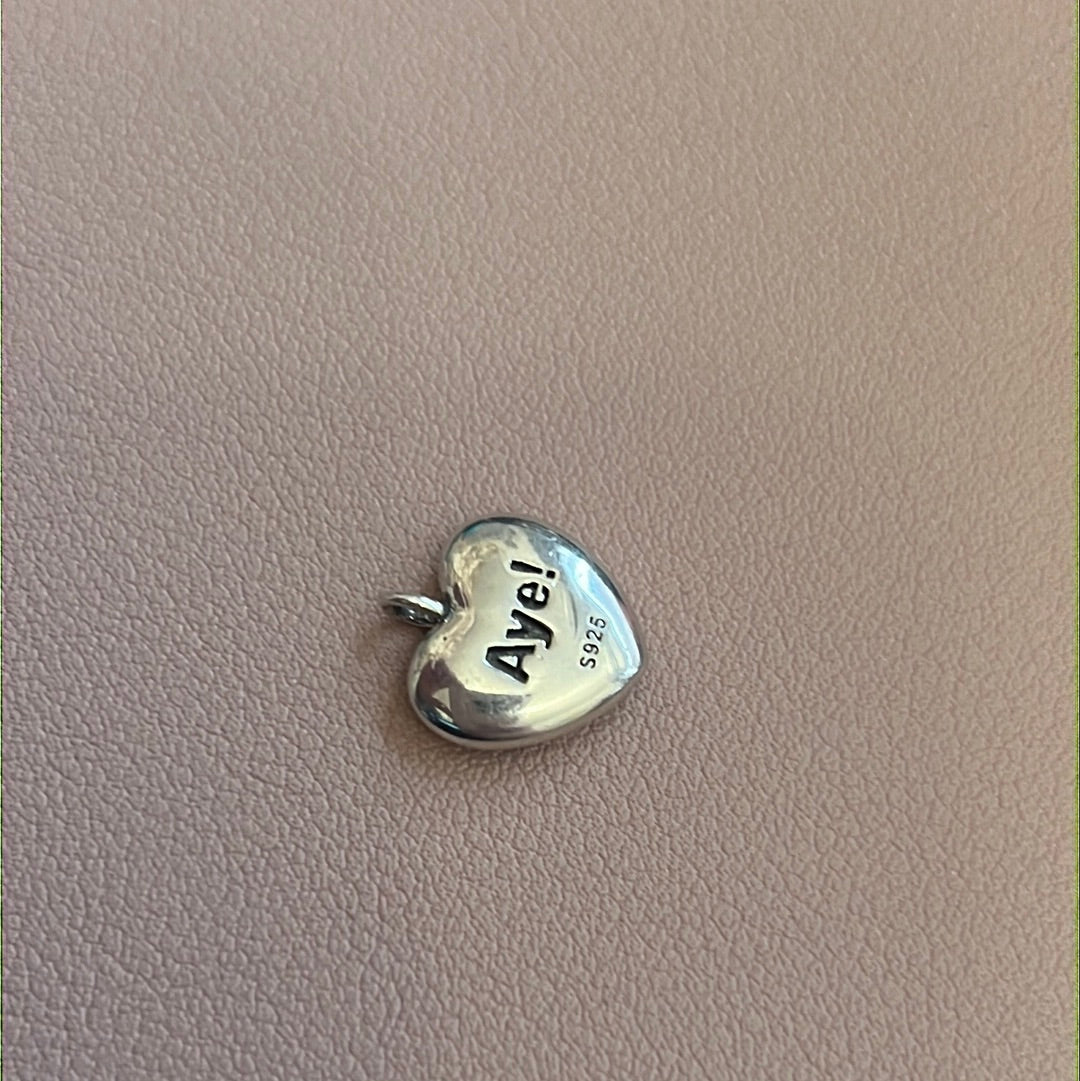 Sterling Silver Scotland Enamel Heart Travel Pendant Charm