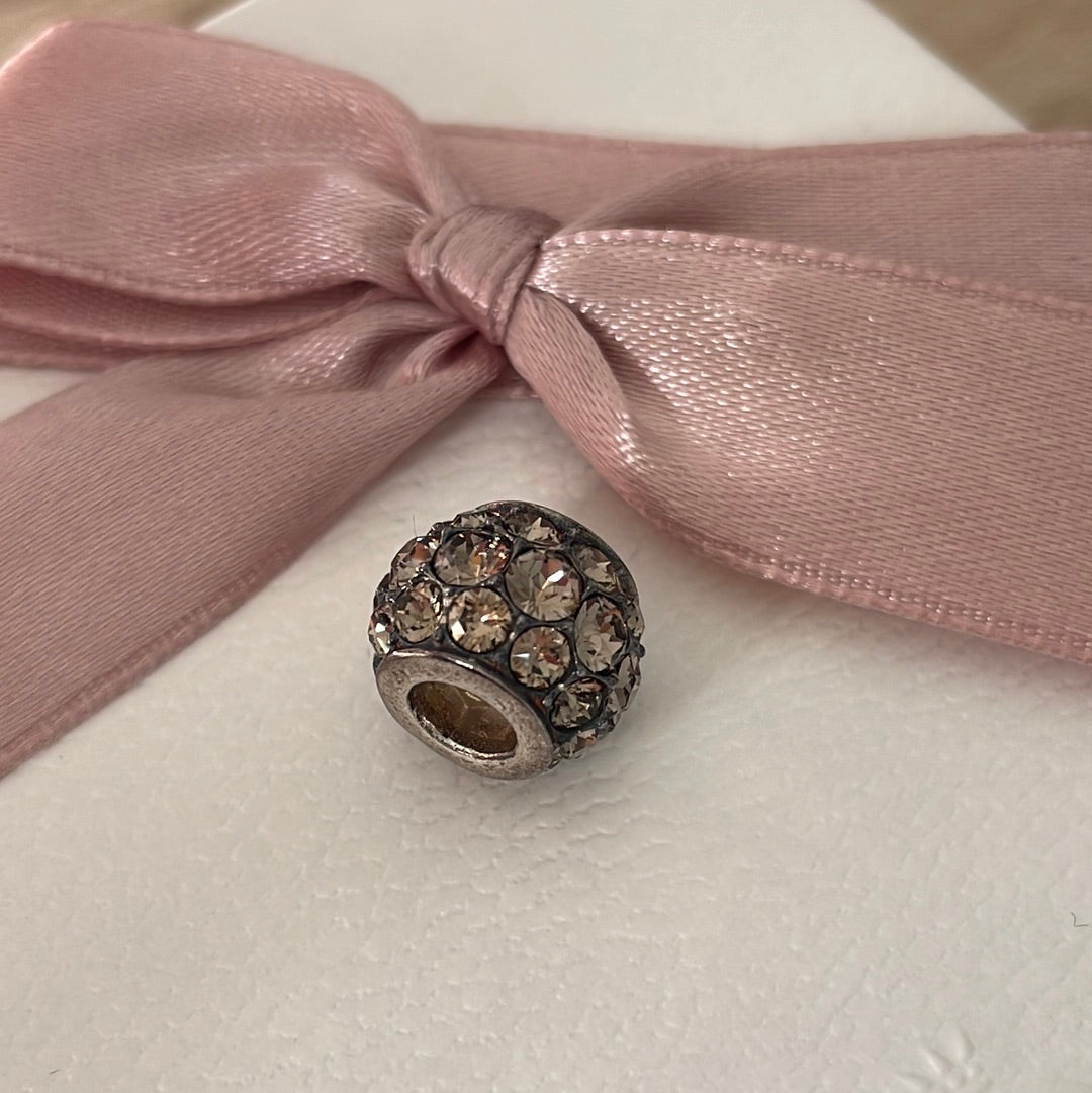 Genuine Chamilia Gun Metal Sparkle pave charm
