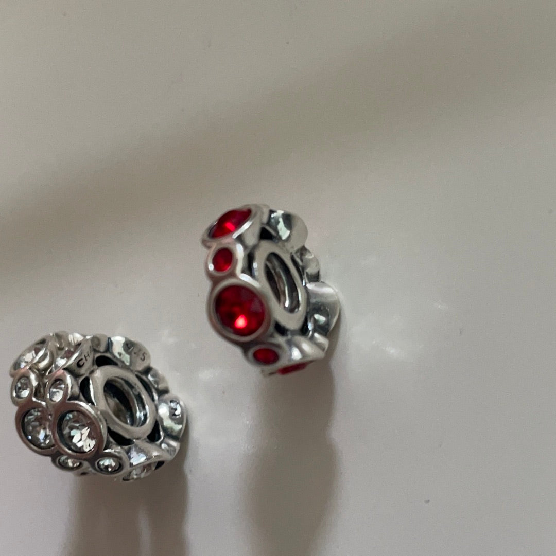 Genuine Chamilia Beautiful Dotted Stone Spacer Charm in Different Colours