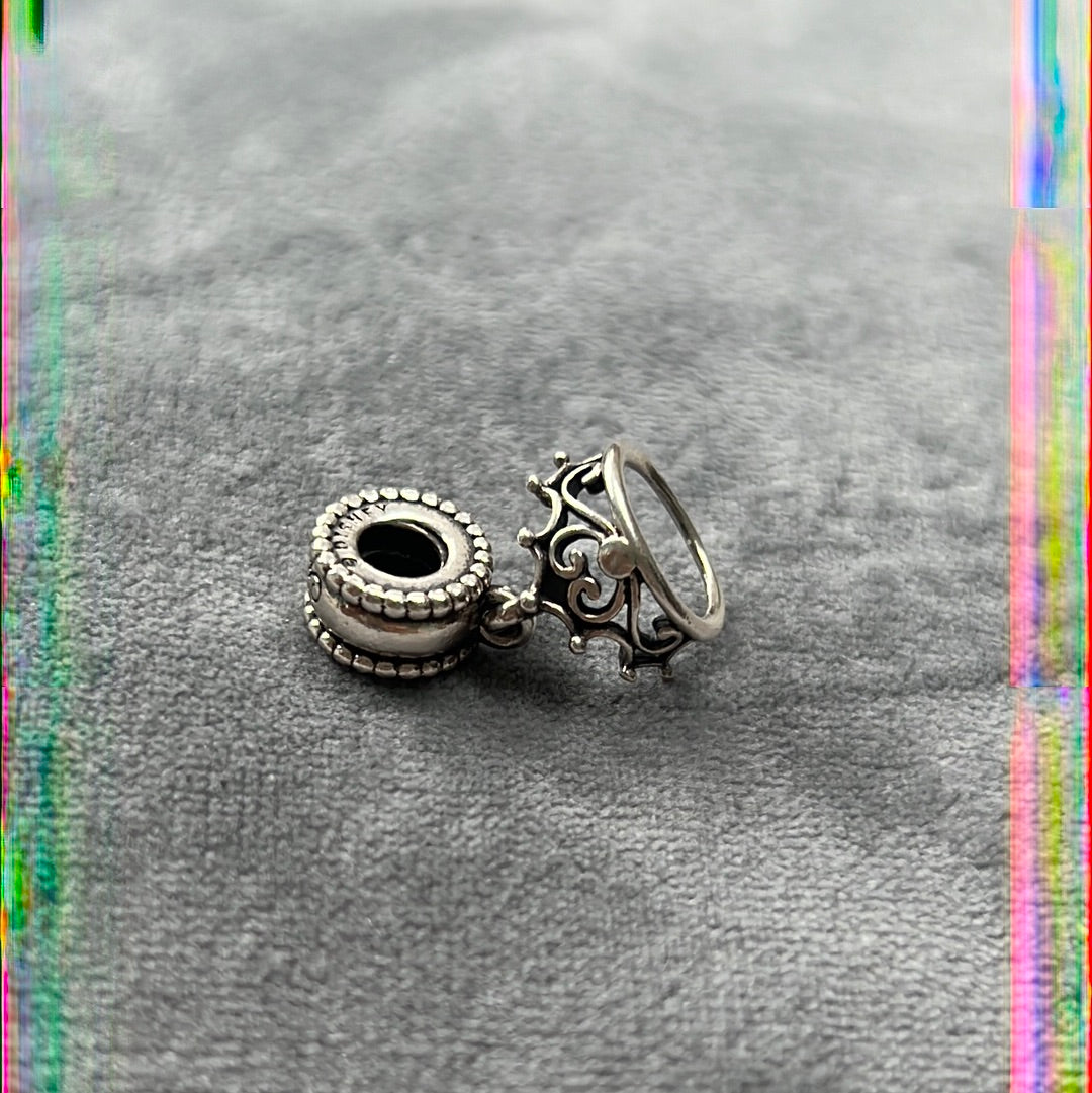 Genuine Pandora Disney Ariel Tiara Crown Dangle Charm Princess