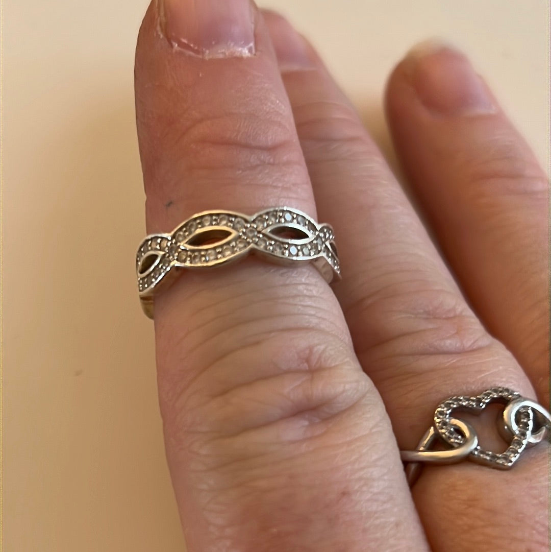 Genuine Thomas Sabo Pave Infinity Ring Size 54
