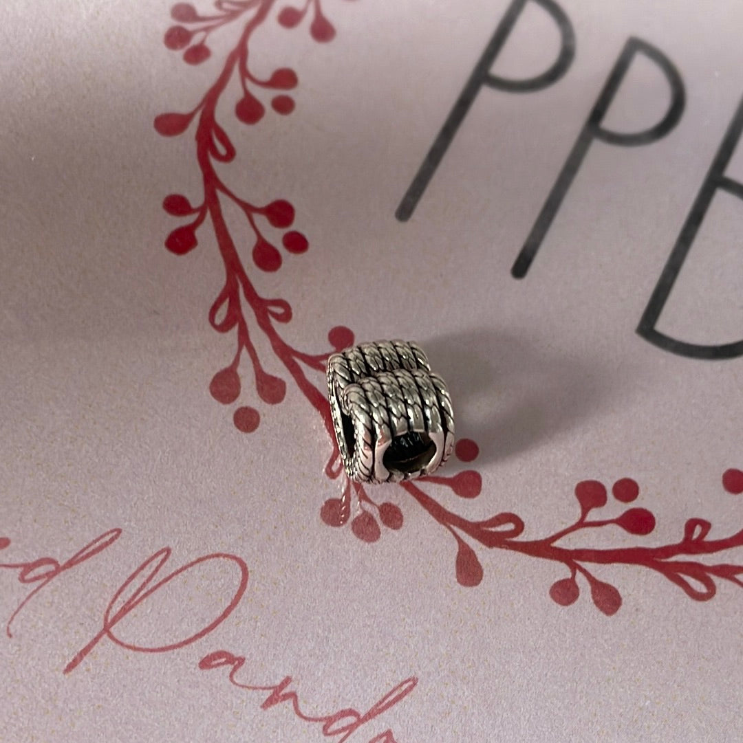 Genuine Pandora Pave Snake Chain Heart Charm