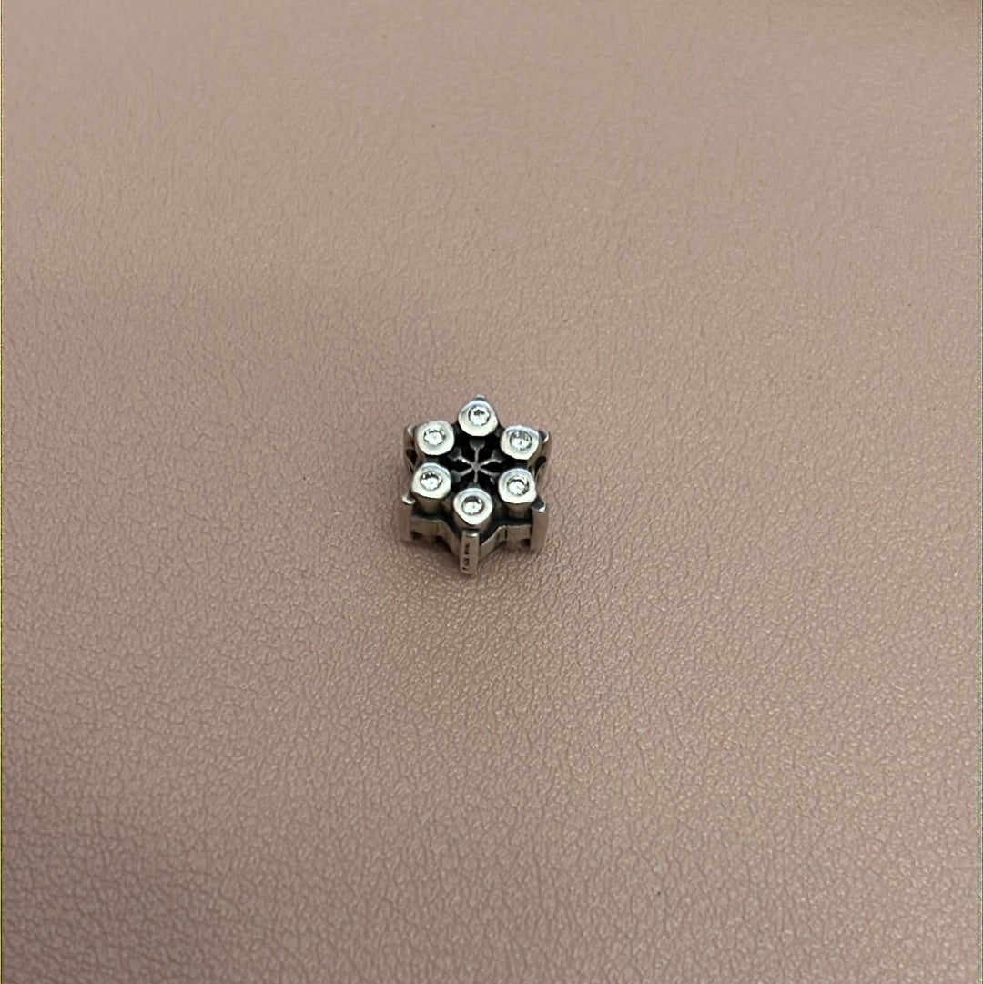 Genuine Chamilia Pave CZ Snowflake Charm