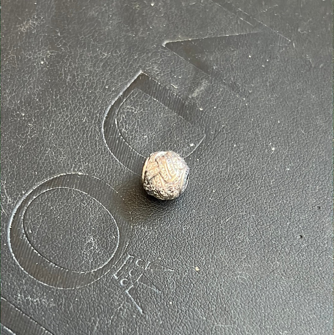 Genuine Pandora Friendship Pave Basket Weave Essence Charm