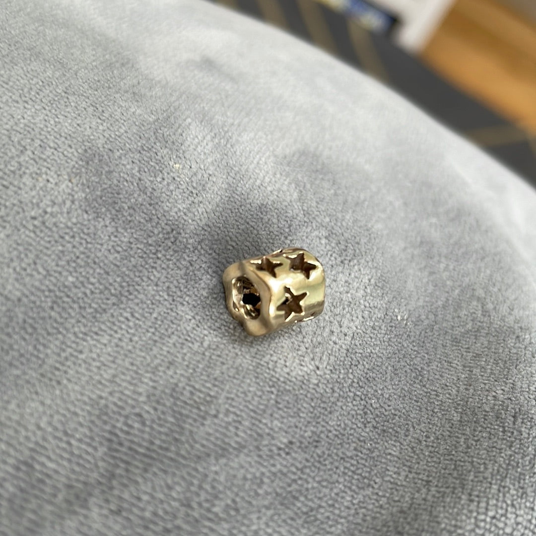 Genuine Pandora Solid 14ct Gold Tunnel Star Openwork Charm HTF