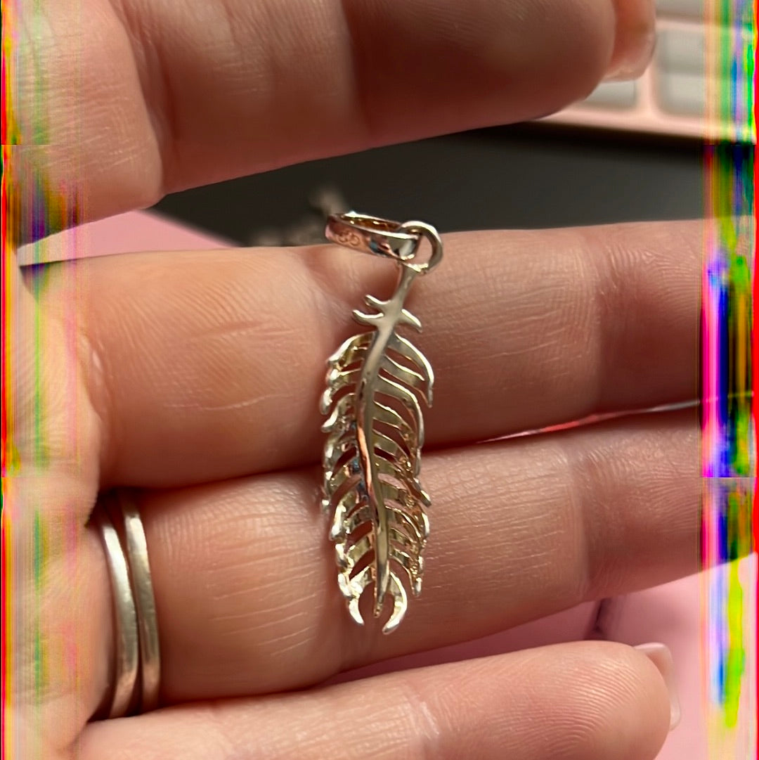 Genuine Links of London Sterling Silver Feather Charm fits on Sweetie Bracelet