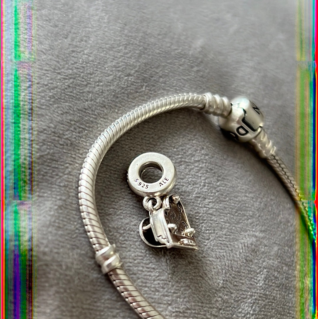 Genuine Pandora Enamel Piano Music “play with heart” Rare Charm