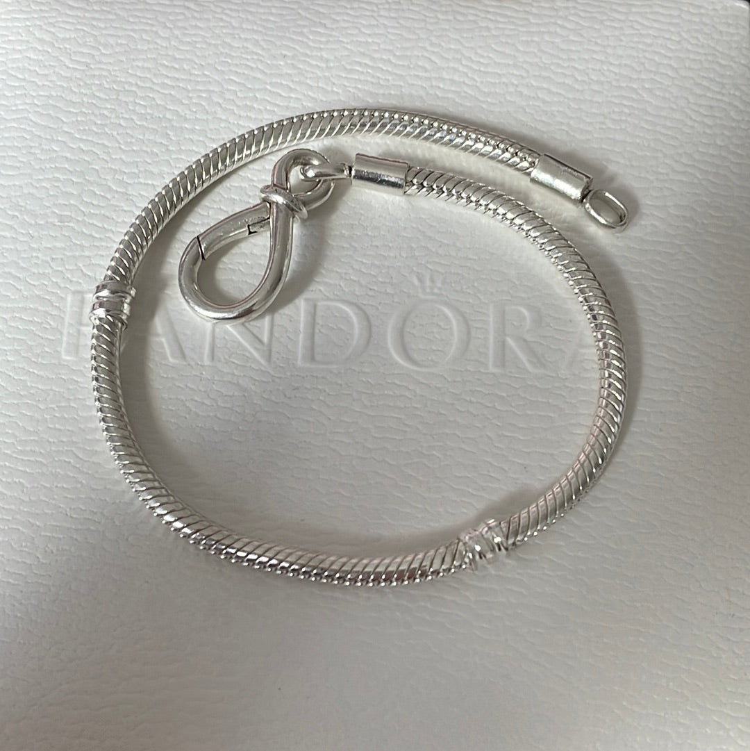 Genuine Pandora Infinity Knot Snake Chain Clasp Size 17cm Large