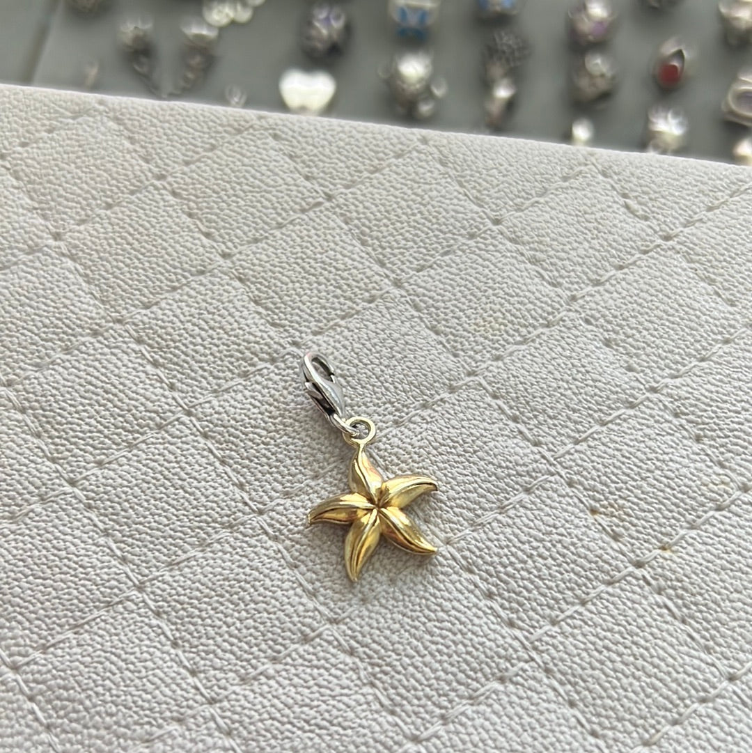 Thomas Sabo Sterling Large Gold Plated Starfish Clip Dangle
