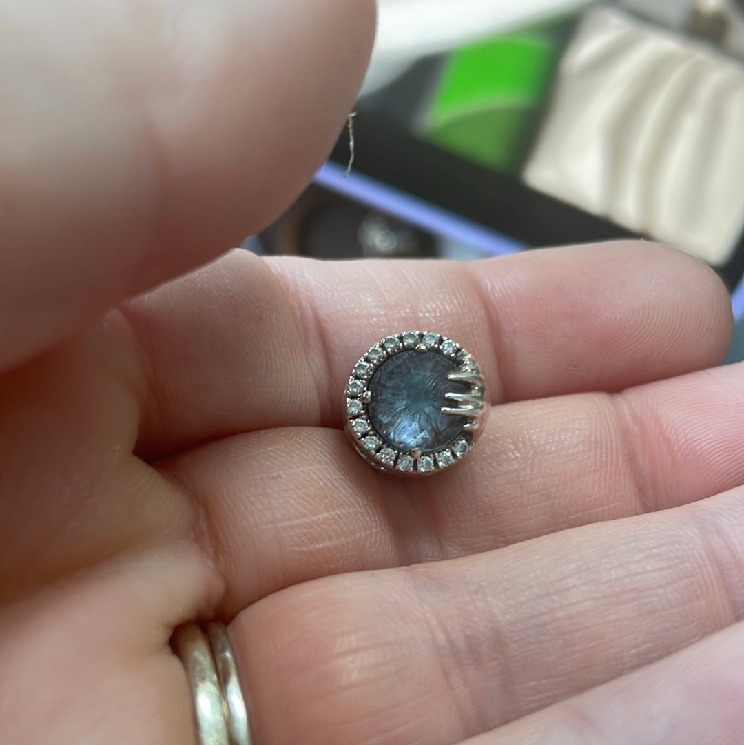 Genuine Pandora Disney Dazzling Blue Frozen Snowflake Cz Charm With Characters
