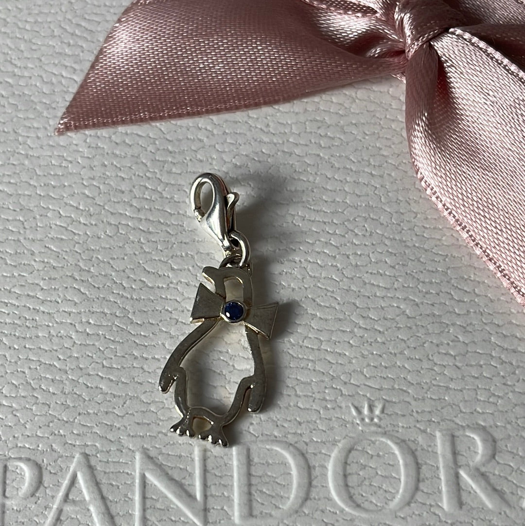 Thomas Sabo Penguin With Blue Stone Clip Charm
