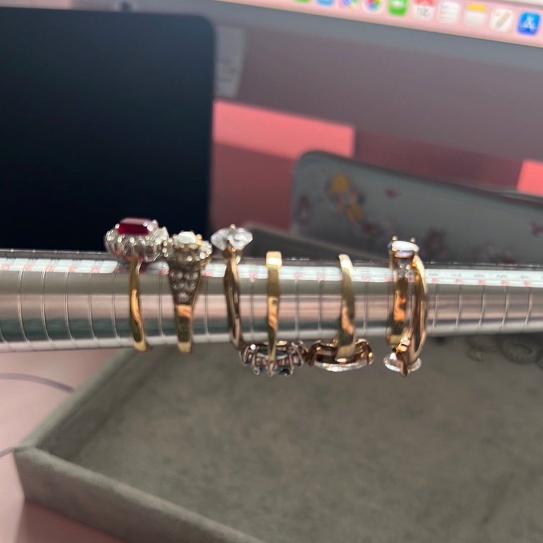 Costume jewellery Rings Bundle Gold Tone Sizes 54-61