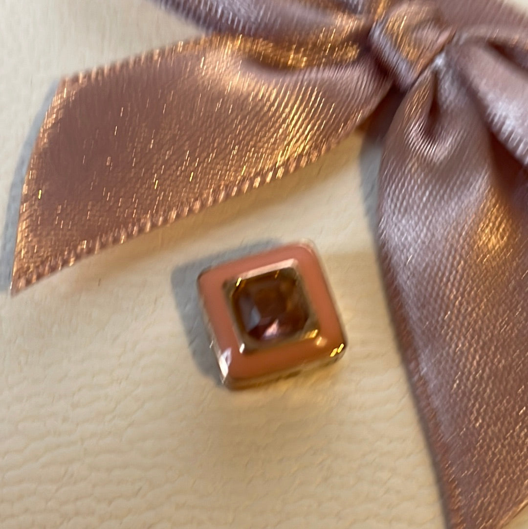 Genuine Pandora Rose Gold Reflexions, Pink Enamel CZ Charm