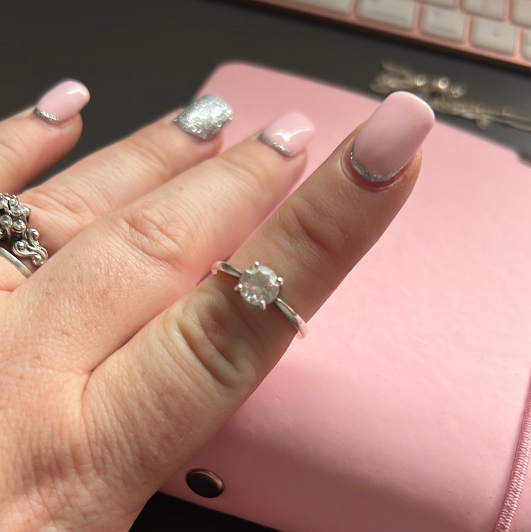 Genuine Pandora Sparkling Solitaire CZ Ring Size 52