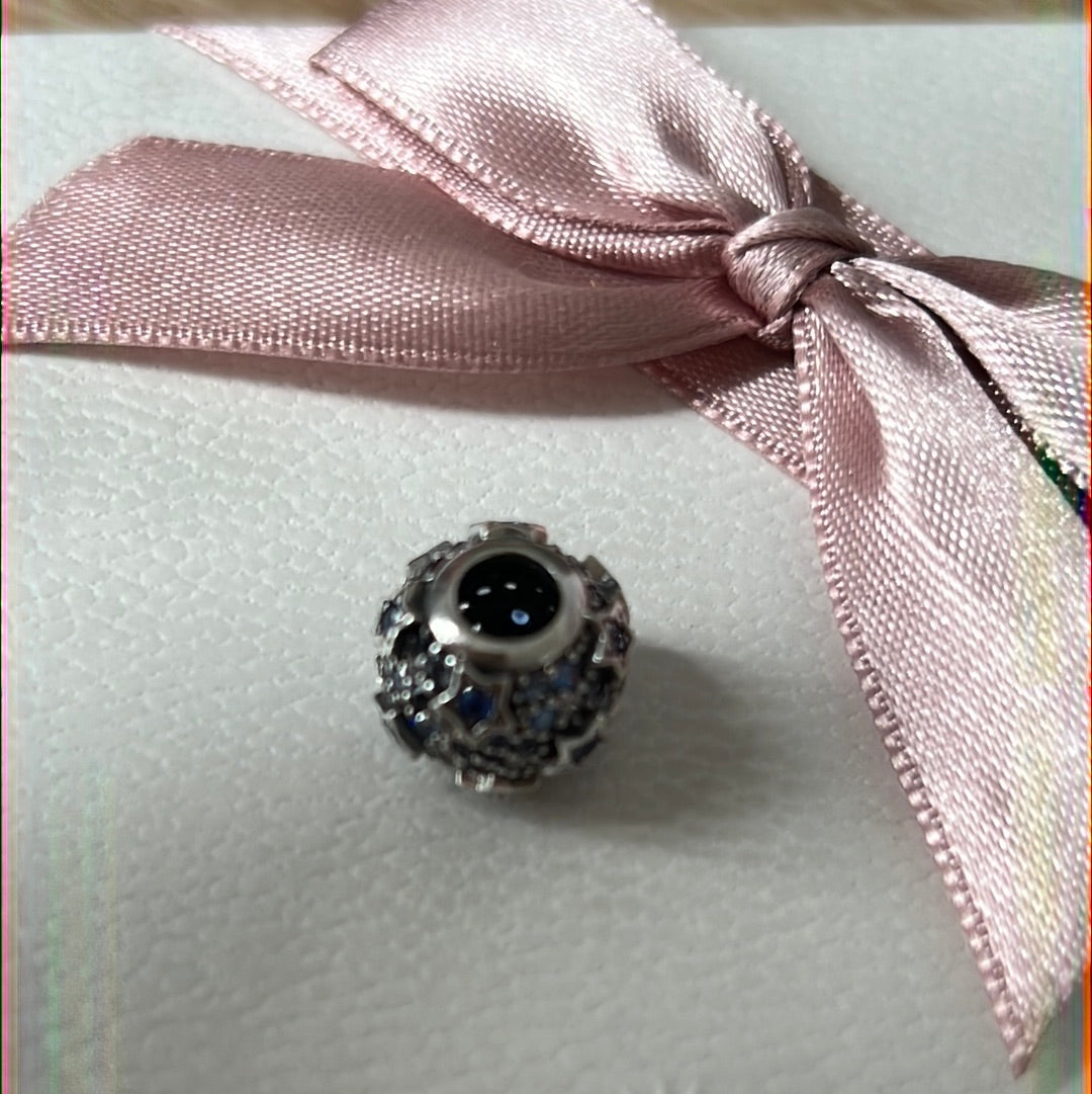 Genuine Pandora Elevated Blue Stars Celestial Charm