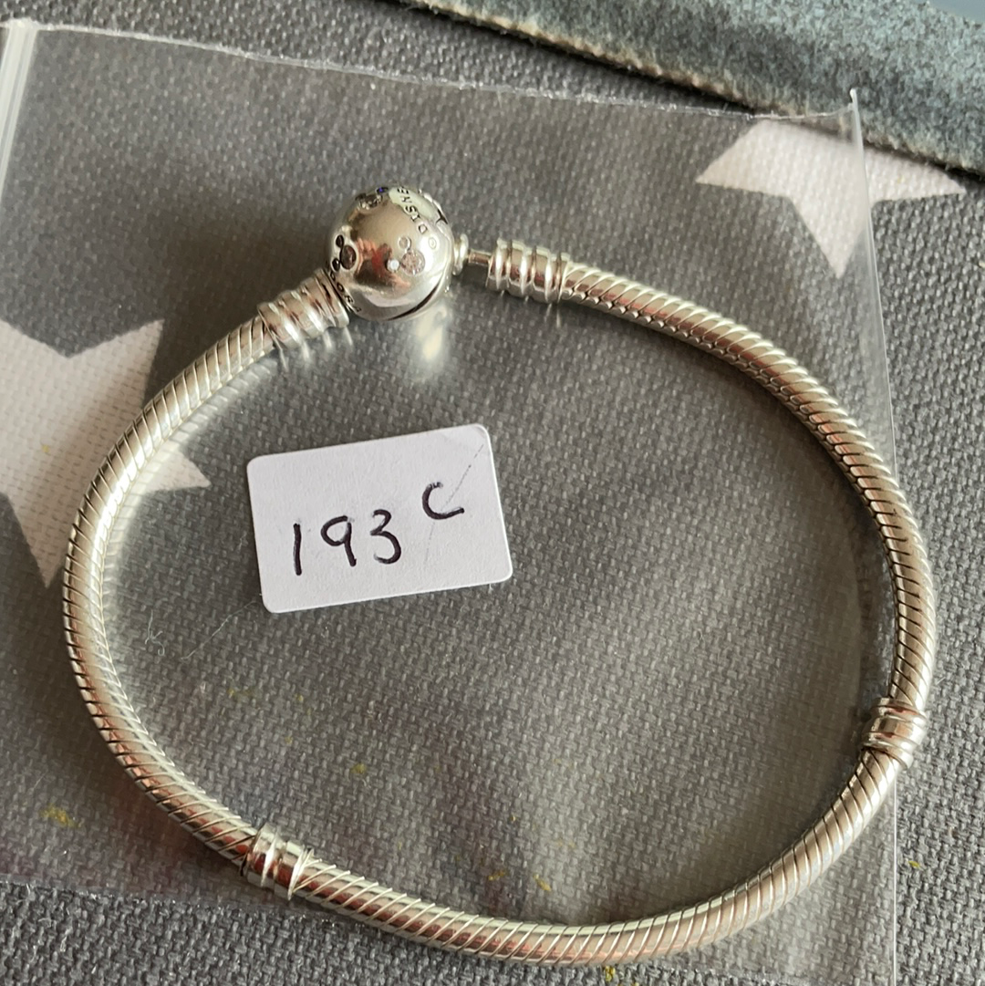 Genuine Pandora Disney Mickey Mouse Pave Ears Clasp Bracelet Size...