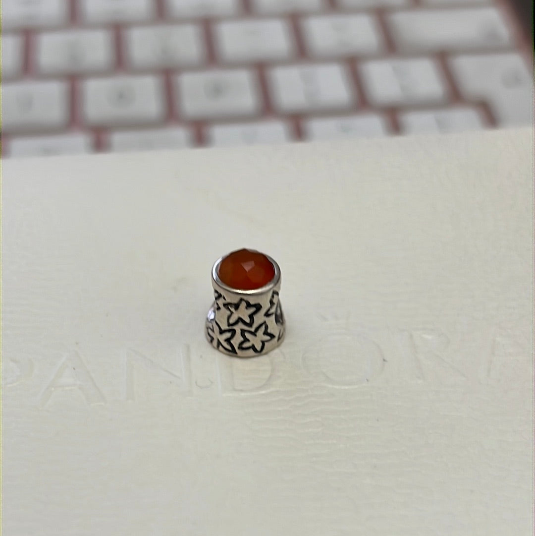 Genuine Pandora Super Rare HTF Carneol Carnelian Thimble