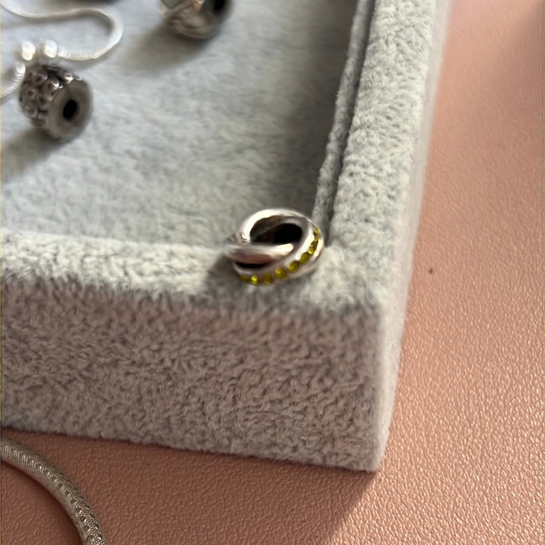 Genuine Chamilia Clear Stone Encircled Spacer