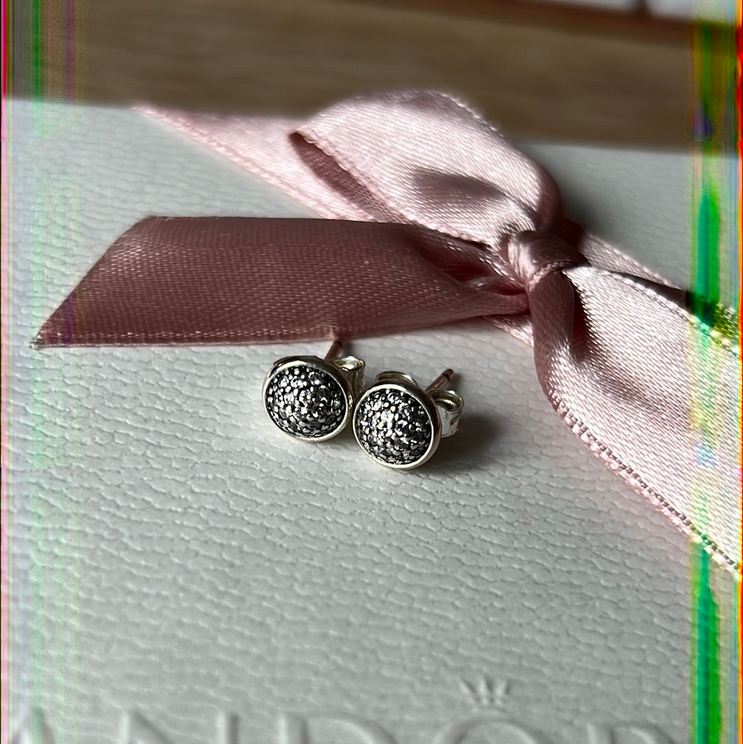 Genuine Pandora Pave Circle Earrings