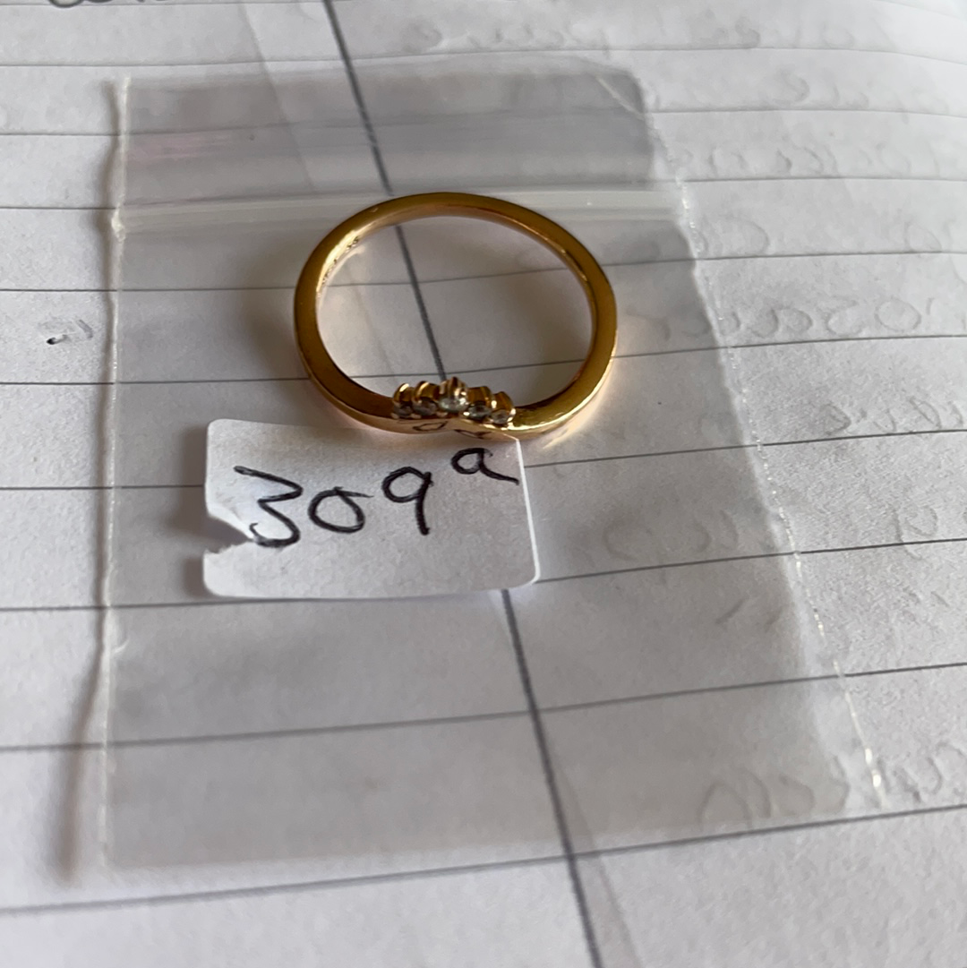 Genuine Pandora Rose Gold Pave Diamond Wishbone Ring Size 56