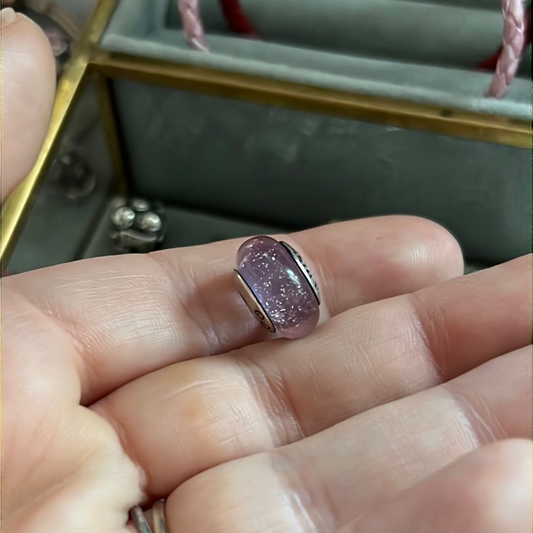 Genuine Pandora Disney Princess Glow in the Dark Rapunzel Murano Charm