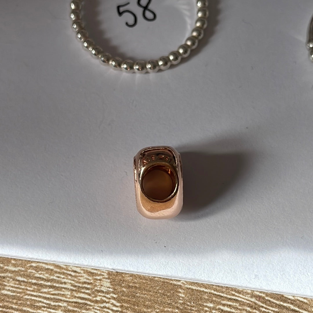 Genuine Pandora Rose Gold Heart With Matter Sparkle Texture